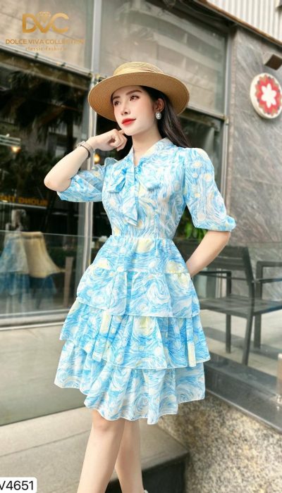 Blue Dress V4651