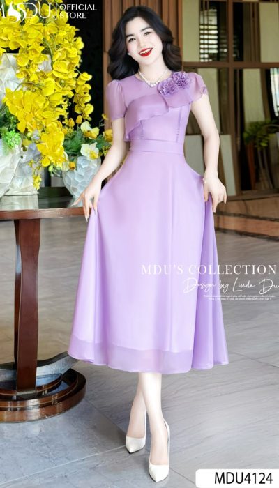 LAVENDER BLOOM – GRACEFUL CHARM IN SOFT PURPLE | MDU4124