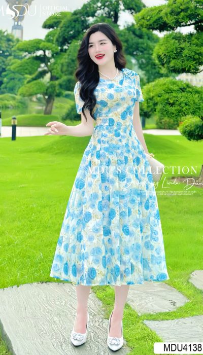 FLEUR BLEUE – FLORAL ELEGANCE IN BLUE | MDU4138