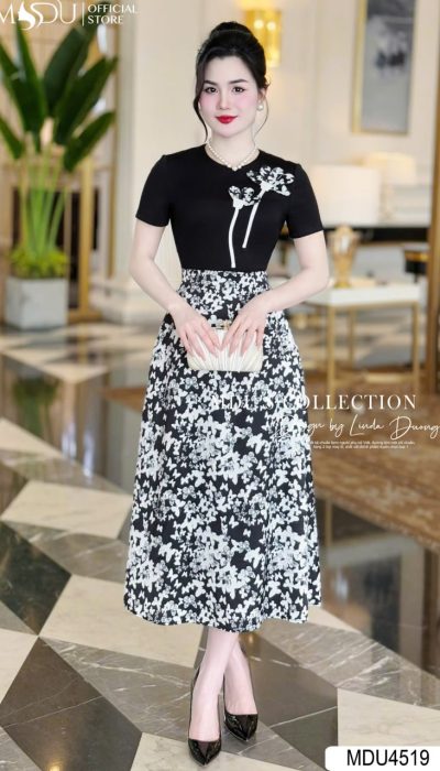 NOIR FLORA – MODERN MONOCHROME WITH TIMELESS POISE | MDU4519