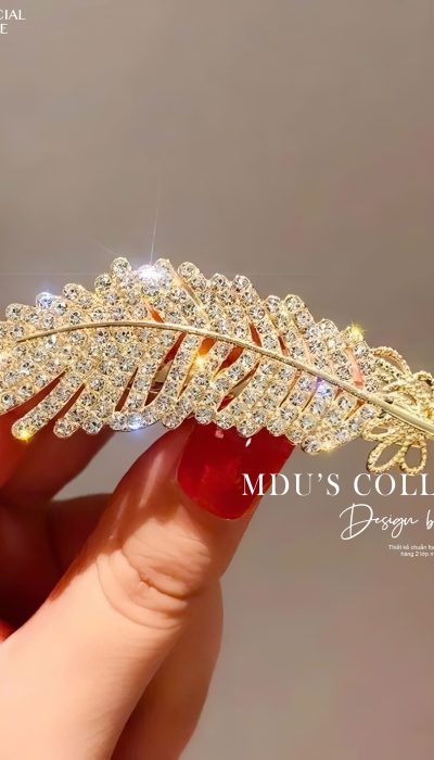 GOLD LEAF GLIMMER – Crystal Hair Clip | VLD068
