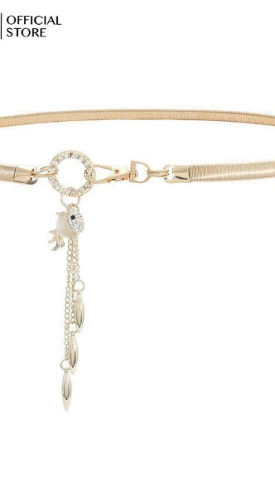 OCEAN CHARM – Crystal Accent Belt with Fish Pendant | BLD004