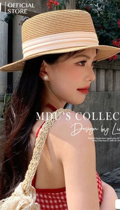 CLASSIC STRAW – Wide Brim Boater Hat with Silk Band | MLD004