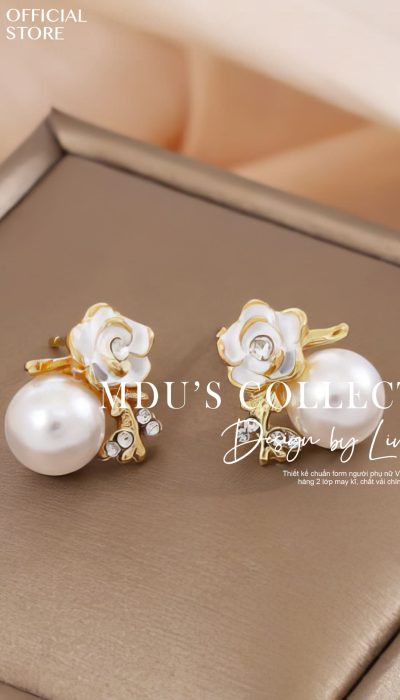 FLEUR DE PERLE – Floral Pearl Stud Earrings | VLD031