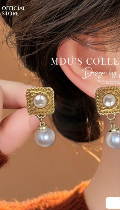 VLD107 – Regal Double Pearl Drop Earrings