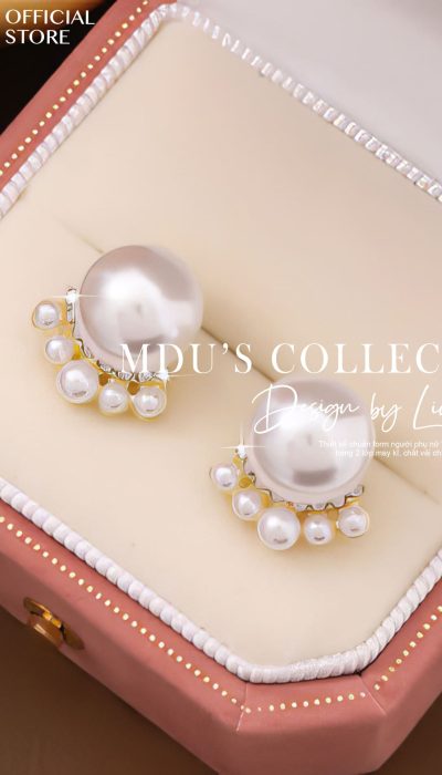 LUNA CROWN – Multi-Pearl Fan Earrings | VLD034