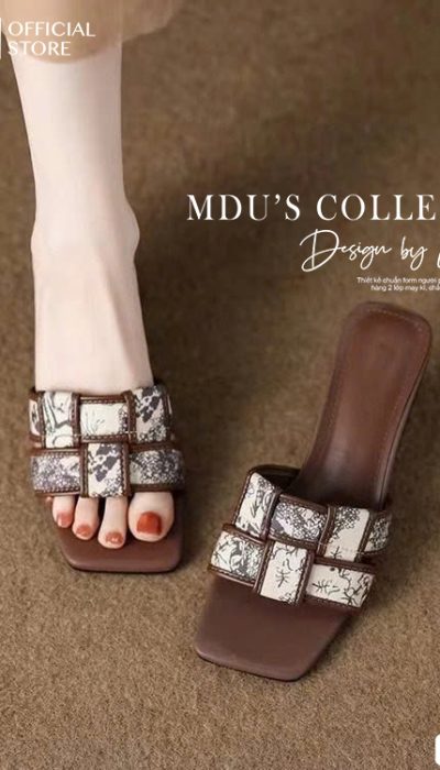 VINTAGE TWIST – Printed Strap Heel Slides | SLD006