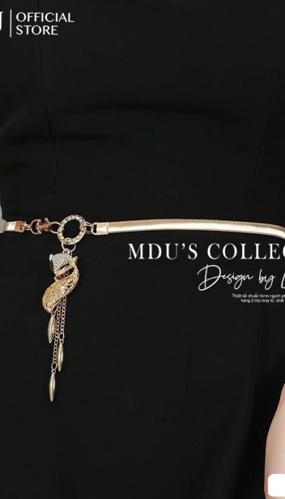 FOXY ALLURE – Gold Accent Charm Waist Belt | BLD001