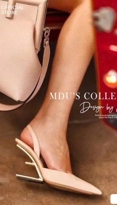 SCULPTÉ NUDE – Geometric Heel Slingback Pumps | SLD001