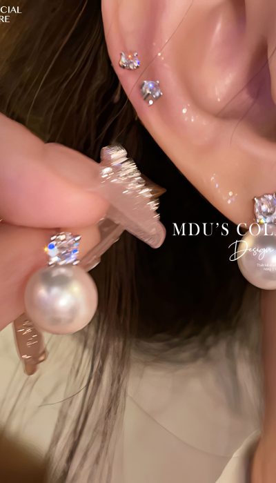 PURE ÉTOILE – Classic Pearl & Diamond-Glow Studs | VLD048