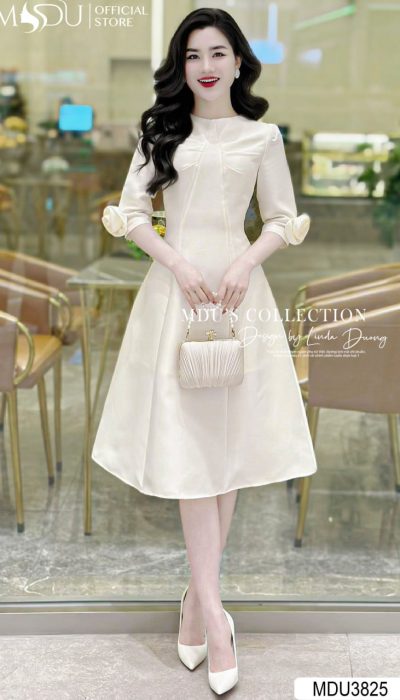 IVORY GRACE – PURE ELEGANCE IN SOFT TAFFETA | MDU3825