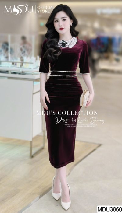 BURGUNDY ROYALTY – TIMELESS VELVET ELEGANCE | MDU3860