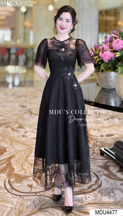 MIDNIGHT LACE – ELEGANT GRACE IN PREMIUM KOREAN LACE | MDU4477