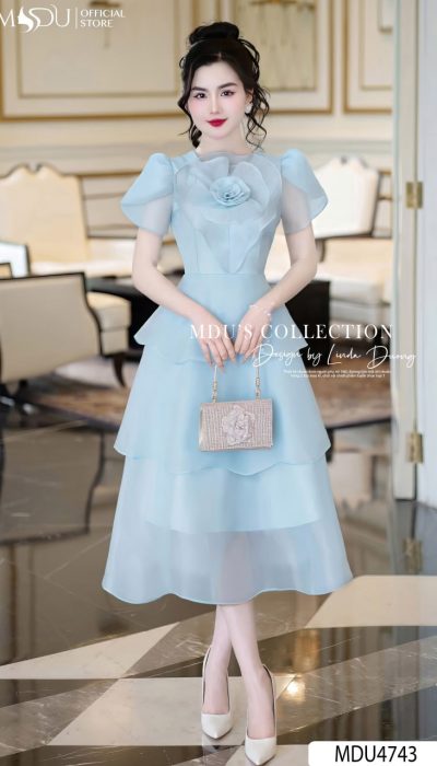 CELESTE BLOOM – WHISPERING ELEGANCE IN SILKEN LAYERS | MDU4743