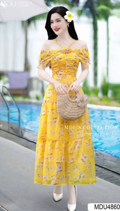 SUNSHINE BLOOM – GRACEFUL ELEGANCE IN PREMIUM KOREAN SILK | MDU4860