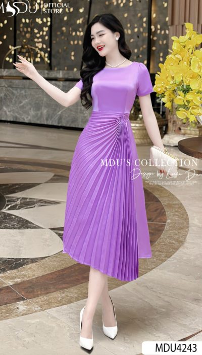 LAVANDE SCULPTÉE – SCULPTURAL ELEGANCE IN EVERY FOLD | MDU4243