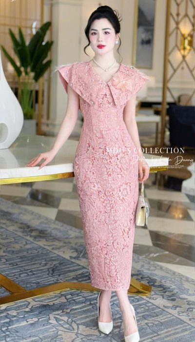 ROSE PETAL GRACE – FEMININE ELEGANCE IN LUXURY LACE | MDU4546