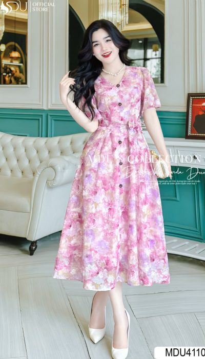 FLEUR ROSÉE – ELEGANT FLORAL CHARM IN EVERY SWAY | MDU4110