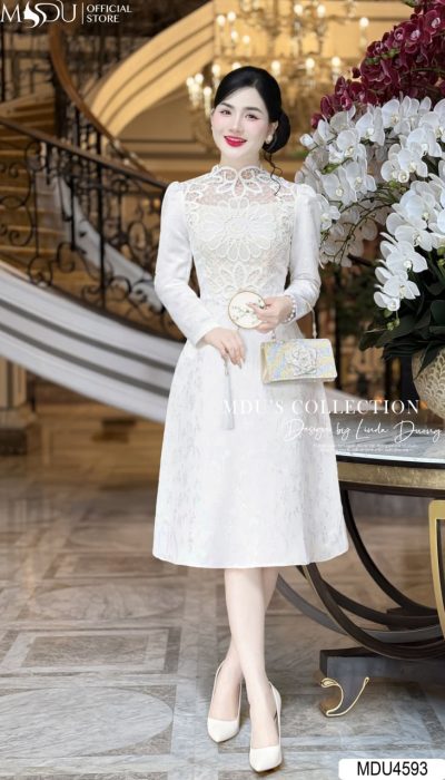 LUNE ÉLÉGANTE – HERITAGE LACE IN MODERN WHITE | MDU4593