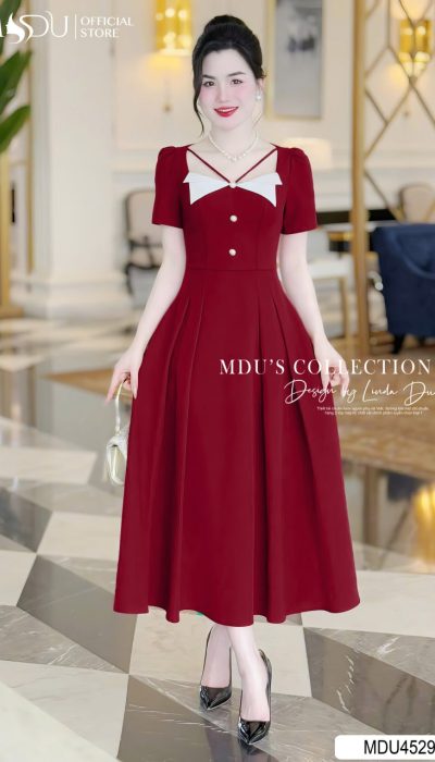 BURGUNDY GRACE – ELEGANT & FEMININE | MDU4529