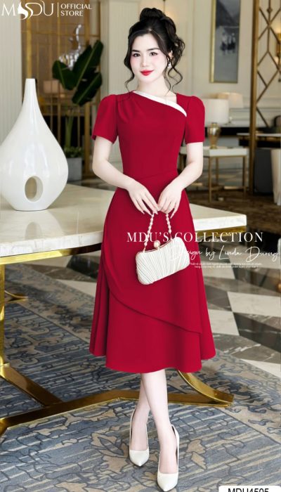 SCARLET ELEGANCE – CHIC & FEMININE | MDU4505