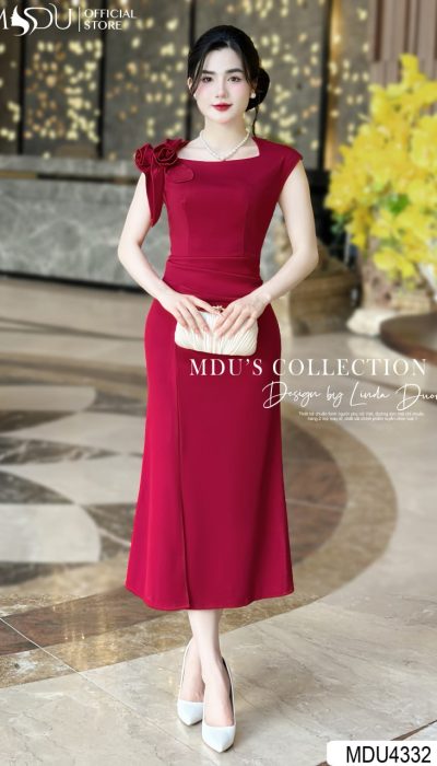 SCARLET PETAL – ELEGANCE BLOOMS IN EVERY LINE | MDU4332