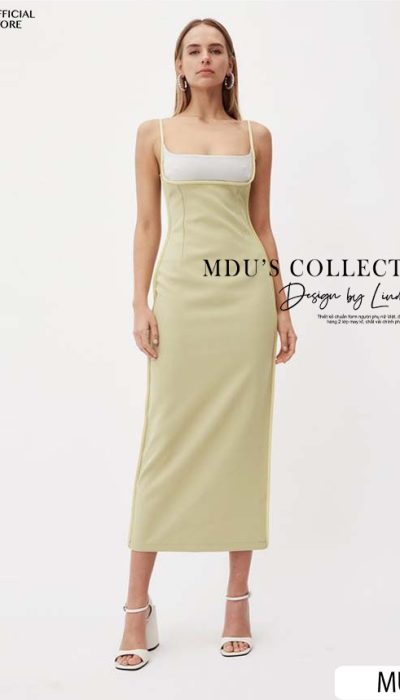 MODERN MINIMALIST COLORBLOCK DRESS - MUS062