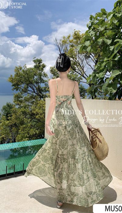 BOTANICAL BREEZE MAXI DRESS - MUS082