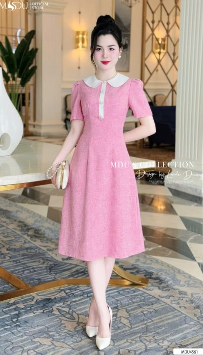 CHIC BLUSH GOWN - ELEGANCE & POISE | MDU4561