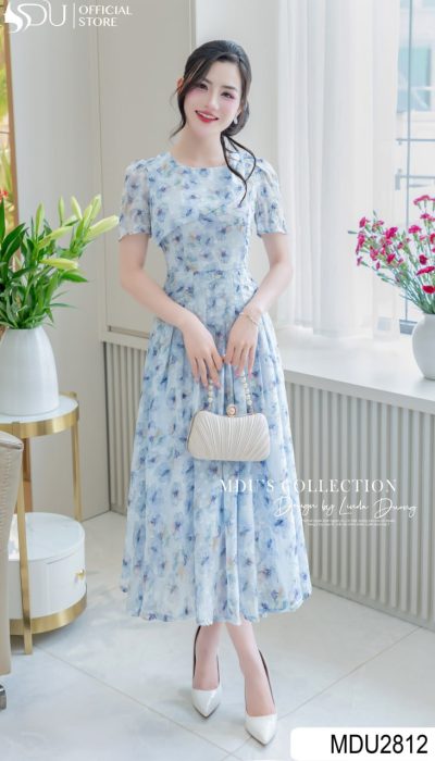 BLOOMING SERENITY DRESS - ELEGANT HARMONY | MDU2812
