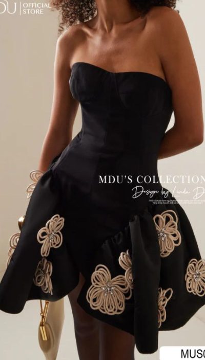 STRAPLESS FLORAL MINI DRESS - MUS067