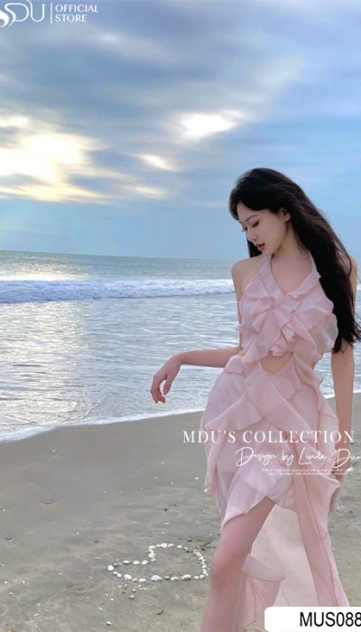 Blush Whisper Ruffle Dress - MUS088