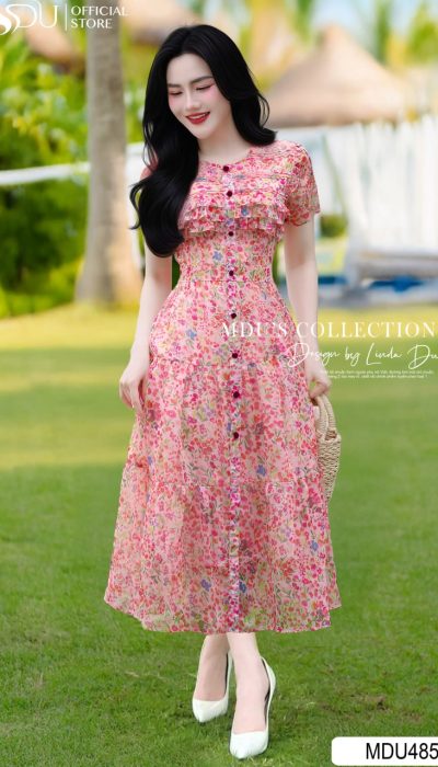 GARDEN BLOOM RUFFLE DRESS | MDU4859 – Sweet Floral Charm For Sunny Days