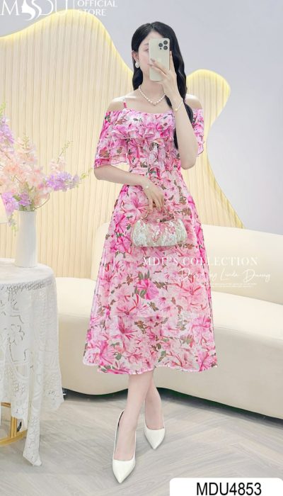 FLORAL RUFFLE DRESS | MDU4853 – Romantic Bloom In Every Step