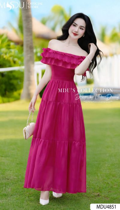 OFF-SHOULDER RUFFLE DRESS | MDU4851 – The Essence Of Elegant Summer
