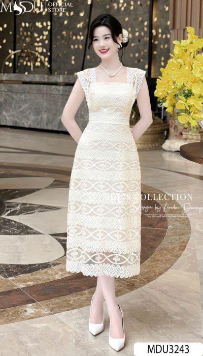 WHITE LACE GRACE | MDU3243 – Classic Elegance Refined