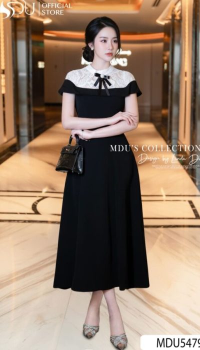 NOIR DÉLICAT – CLASSIC ELEGANCE WITH LACE REFINEMENT | MDU5479