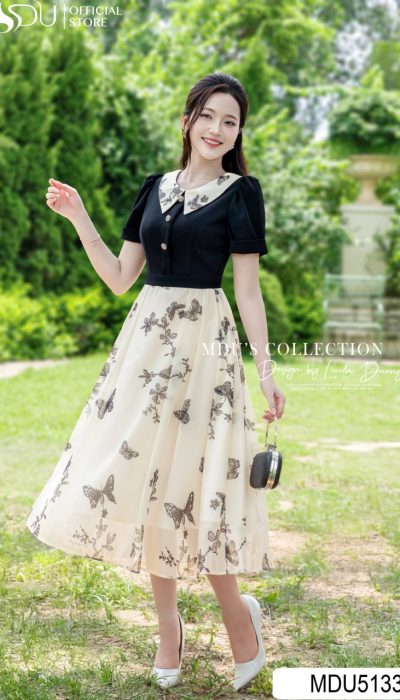 BUTTERFLY POISE – CLASSIC CHARM IN CONTRAST ELEGANCE | MDU5133