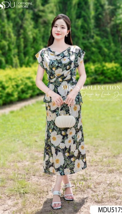 BOTANICAL POISE – ELEGANCE IN FLORAL MOTIF | MDU5175