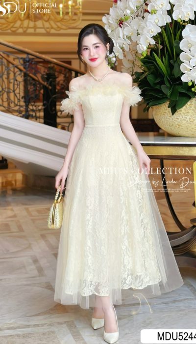 MDU5244 – Enchanting Elegance in Lace and Tulle