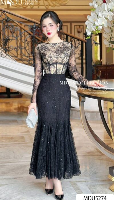 NOIR ÉLÉGANCE – TIMELESS ALLURE IN LACE & SPARKLE | MDU5274