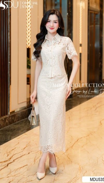 IVORY CHARM – PURE LACE ELEGANCE IN MODERN CLASSIC | MDU5351