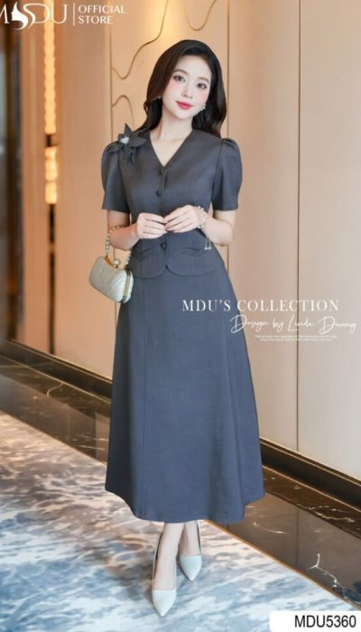 SLATE POISE – STRUCTURED ELEGANCE IN MUTED GRACE | MDU5360