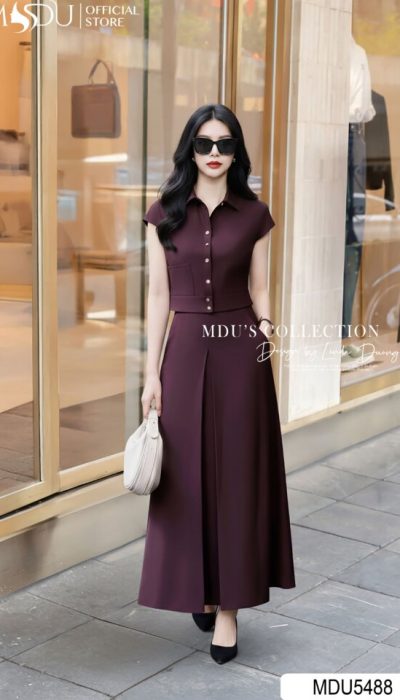 BURGUNDY ÉCLAT – CLASSIC CHARM IN MODERN REFINEMENT | MDU5488