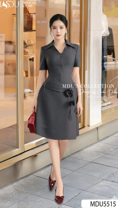 CHARCOAL POISE – MODERN SIMPLICITY WITH FEMININE STRENGTH | MDU5515